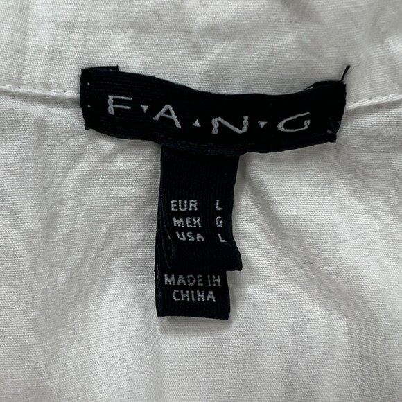 Vintage Y2K White Rockabilly Retro Short Sleeve Collared Button Up Blouse / L - Picture 6 of 7